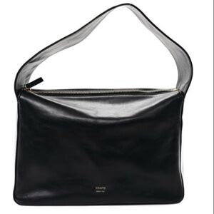 KHAITE Black Leather Shoulder Bag